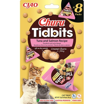 Churu Tidbits tuniak a losos 8 x 12 g