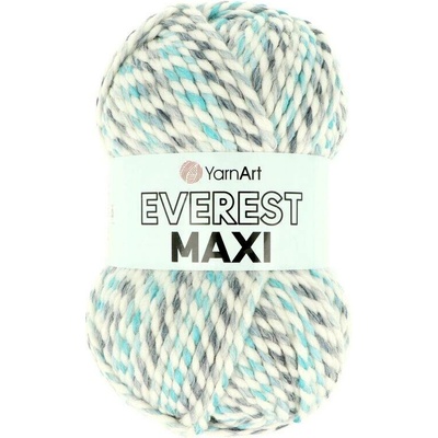 YarnArt Everest Maxi 8031 krémová s modrou a šedou barvou
