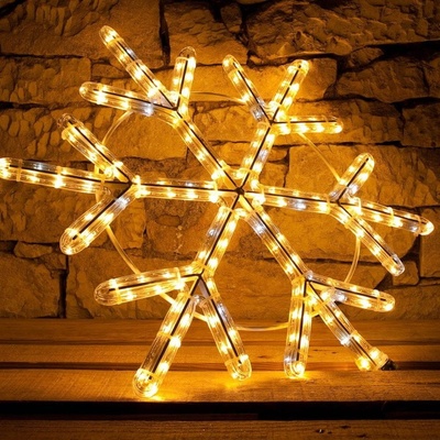 DecoLED LED svetelný motív VO vločka,pr.60cm teple biela