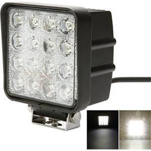  16 LED 48W Халоген Водоустойчива Разпръсната Flood Светлина Работна Лампа 10-30V за Ролбар АТВ, Джип