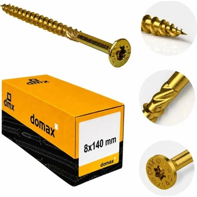 8x140mm 50ks Skrutky do dreva CS - zápustná hlava TORX Domax