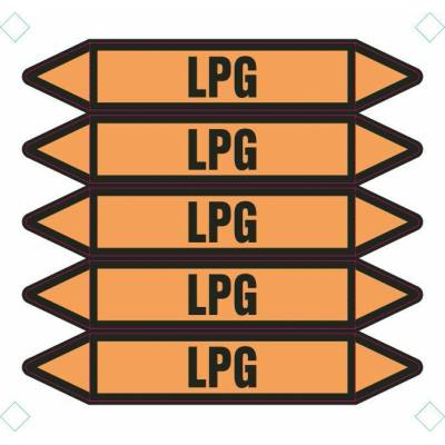 Grafiko | LPG - dle ČSN 13 0072 - Materiál fólie s ochrannou laminací, Rozměr aršík 5ks šipka 250x52mm