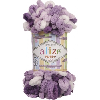 Alize příze Puffy color 5923 variace fialové