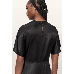 AllSaints разкроена рокля с коприна ROSIE (W266DE)