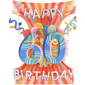 Santoro 3D картичка Santoro Swing - Happy 60 Birthday (SC238)