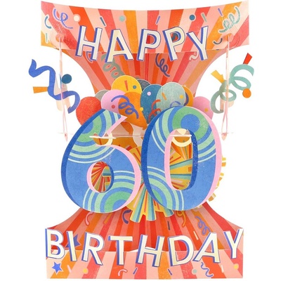 Santoro 3D картичка Santoro Swing - Happy 60 Birthday (SC238)