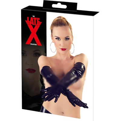 Late X Latex - дълги, унисекс ръкавици (черни)