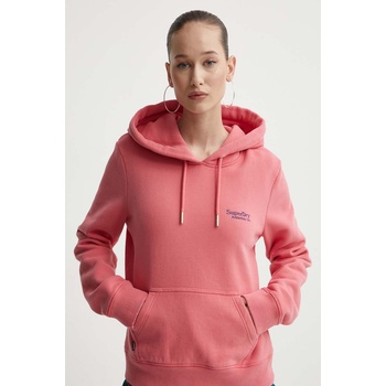 Superdry Суичър Superdry в розово с качулка с изчистен дизайн (W2012049A.9VN)