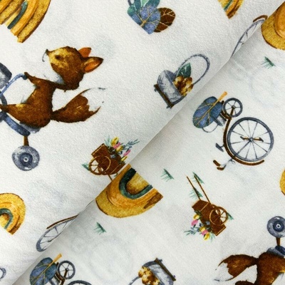 Ervi bavlna flanel š.150 cm liška 25362-1, metráž