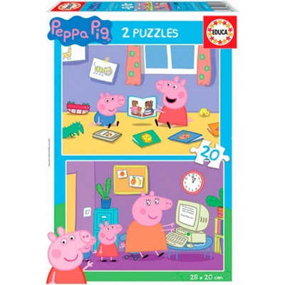 EDUCA Prasátko Peppa 2 x 20 dílků
