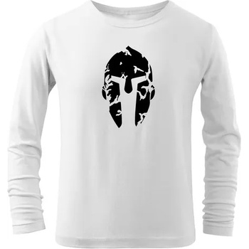 DRAGOWA детска тениска с дълъг ръкав Спартанец, бяла (7189)