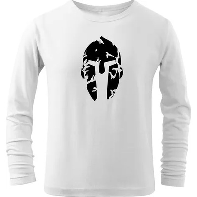 DRAGOWA детска тениска с дълъг ръкав Спартанец, бяла (7189)