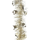 DOMMIO Vianočná reťaz šampaň so zvončekmi 10 cm × 2 m