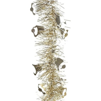 DOMMIO Vianočná reťaz šampaň so zvončekmi 10 cm × 2 m