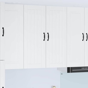 vidaXL Стенен шкаф LUCCA Бяло 80 x 31 x 100 см Инженерна дървесина (885145)