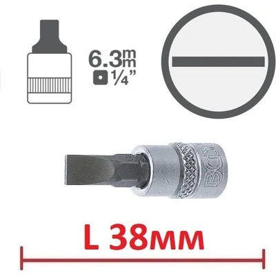 Bgs technic; ks tools; jbm Битове sl - l38мм на вложка 1/4" от 3.00лв