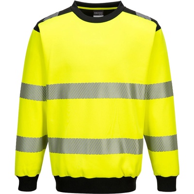 PortWest reflexní mikina PW3 Hi-Vis žlutá/černá 93846