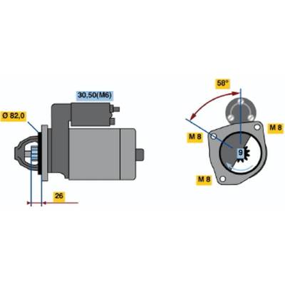 BOSCH STARTER 0 001 109 018