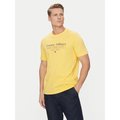 Tommy Hilfiger pánské žluté tričko MW0MW38621
