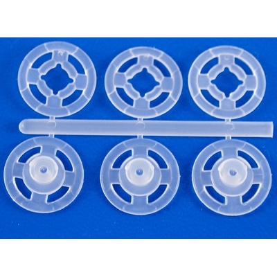 Plastové patentky 3 ks - priehľadná - priemer 1.3 cm