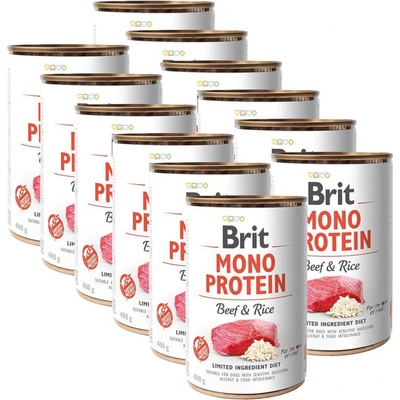 Brit Adult Mono Protein Beef & Rice 12 x 400 g