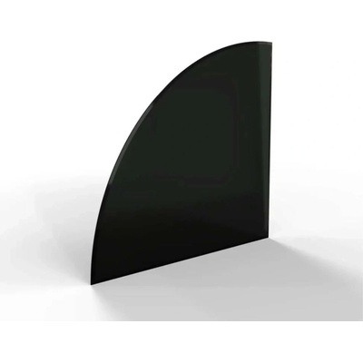 HS Flamingo Sklo pod kachle výseč, čierne, 1000 x 1000 x 6 mm
