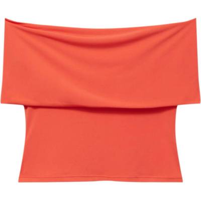 Pull&Bear Тениска оранжево, размер L