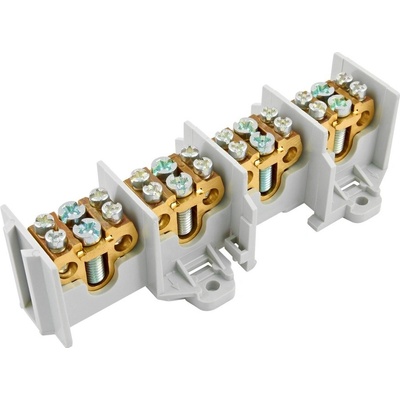 ELEMAN Svorkovnice stoupací HAK/4/35, nekrytá, 100A, 4pól., každý pól 1x35mm2 a 2x25mm2, DIN, 519