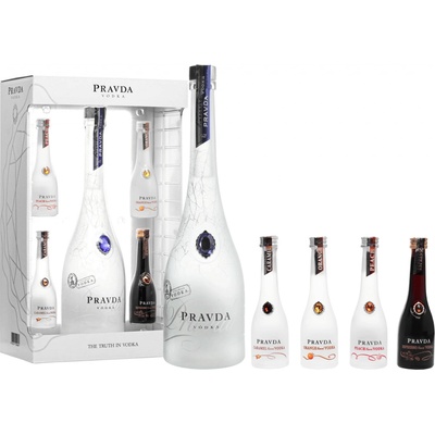 Pravda Vodka Gift 39,44% 0,9 l (set)