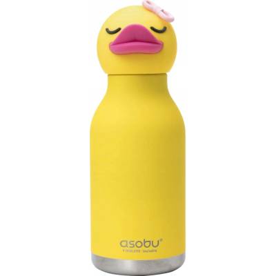 Asobu Bestie termoska láhev na pití pro děti se slámkou Kačenka 460 ml