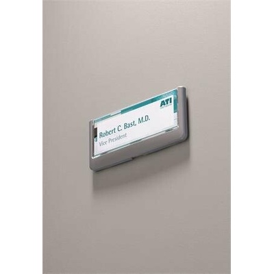 Informačná tabuľka, 149x52,5 mm, DURABLE CLICK SIGN, sivá