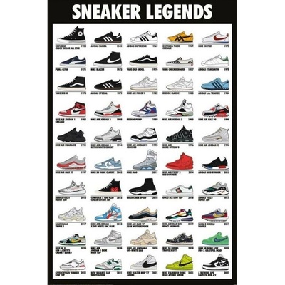 Plagát, Obraz - Sneaker Legends, 61 × 91.5 cm