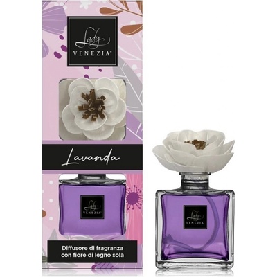 Lady Venezia Dream Lavanda Levandule aroma difuzér s květem 100 ml