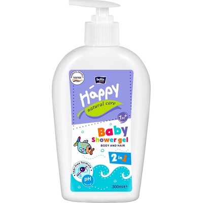 Bella BabyHappy Natural Care umývací gél na telo a vlasy 300 ml
