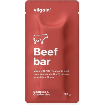 Vilgain Beef Bar BIO brusnice s repou 35 g