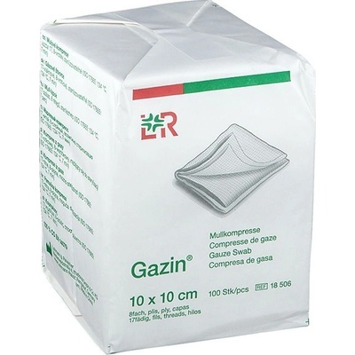 Gazin Gáza hydrofil.skl.kompr. 10 x 10 cm/100 ks 8vrst.