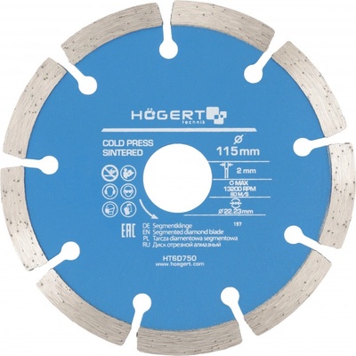 Högert Diamantový kotouč 115 mm HT6D750