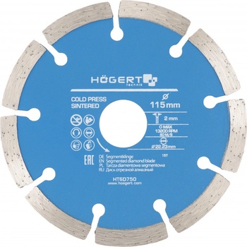 Högert Diamantový kotouč 115 mm HT6D750