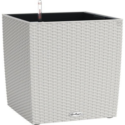 Lechuza Cube Cottage plastový kvetináč 40 x 40 x 40 cm svetlo sivý