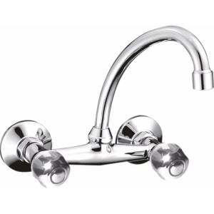 Inter Ceramic Смесител за кухня, двулостов, Inter Ceramic Clear, финиш гланциран хром, чучур 12.2 см (5015838M7119)