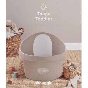 shnuggle Toddler Bath - Детска вана с тапа (9+ месеца) - цвят Taupe/Бежов (STB-TPE-EUR)