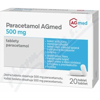 Paracetamol AGmed 500 mg tbl 20x500 mg