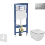 Geberit Duofix - Комплект за стенен монтаж, тоалетна и седалка Ideal Standard Tesi, бутони Sigma01, матов хром SANI11CD2109 (SANI11CD2109)