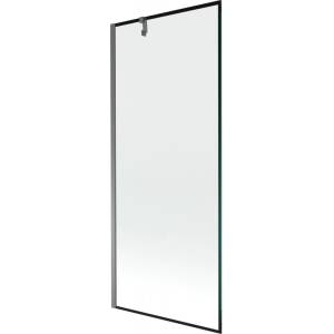 Mexen Next преграда за вана 1-крилна 80 x 150 см, черна рамка, gun metal - 895-080-000-00-70-95 (895-080-000-00-70-95)