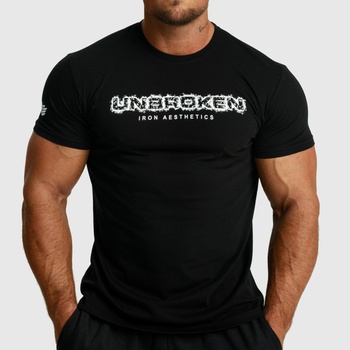 Iron Aesthetics pánske fitness tričko Unbroken čierne