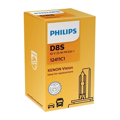 Philips Крушка, фар за дълги светлини PHILIPS D8S, 42V, 25W, 4500K, 2000lm, 1 бр