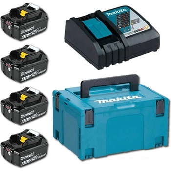 Makita 198140-7 Комплект акумулаторни батерии и зарядно 18 V 4х5 Ah (198140-7)