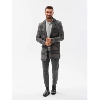 Ombre Clothing pánský kabát Isiten C431 černá