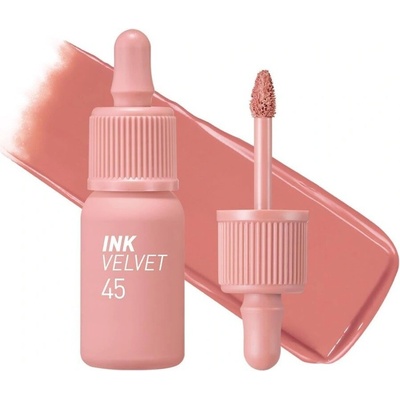Peripera Ink The Velvet 45 Pink Beige Nude sametový tint na rty pro dlouhotrvající barvu a hydrataci 4 g