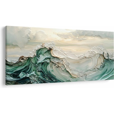 Obraz - 3D abstrakce moře, jednodílný 250x125 cm